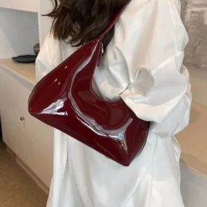 Cherry red solid shoulder bag